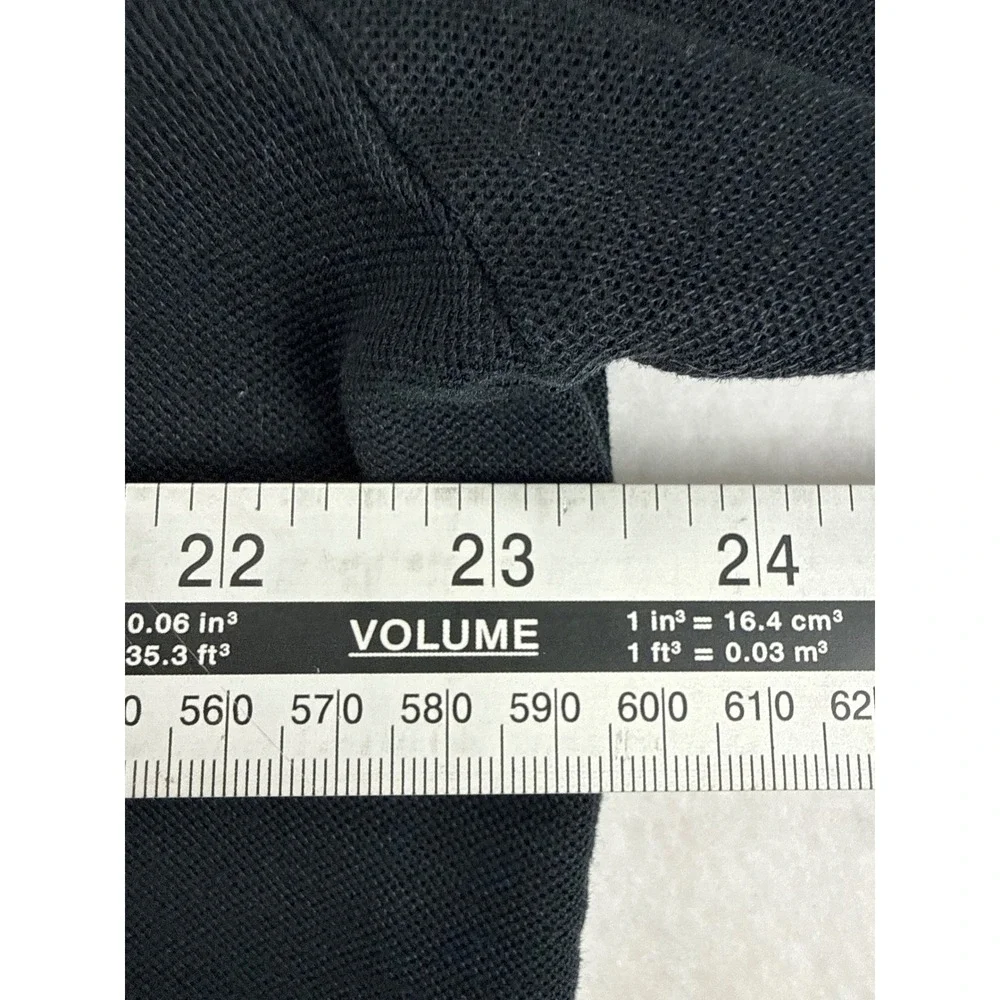Levis Polo Shirt Mens XL Black Short Sleeve Pique Cotton Logo‎ Flaw